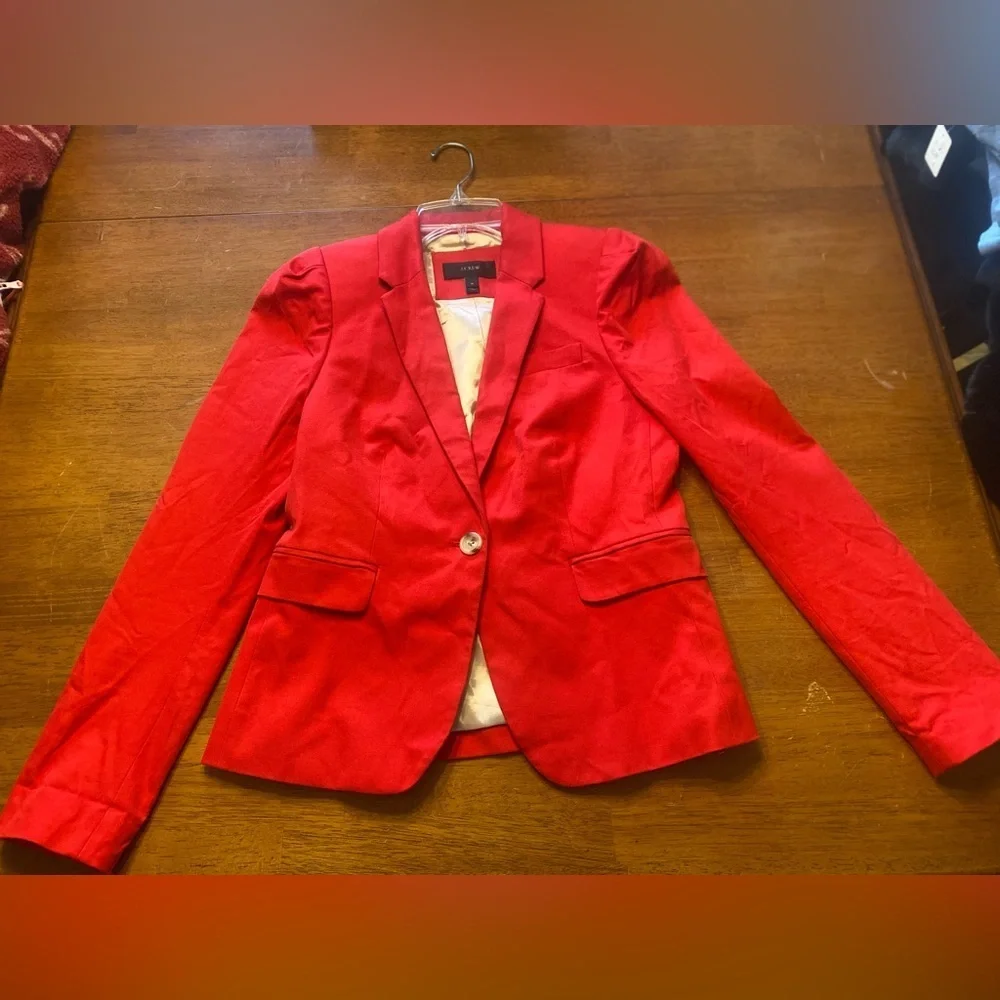 J. Crew Red Schoolboy Style Blazer